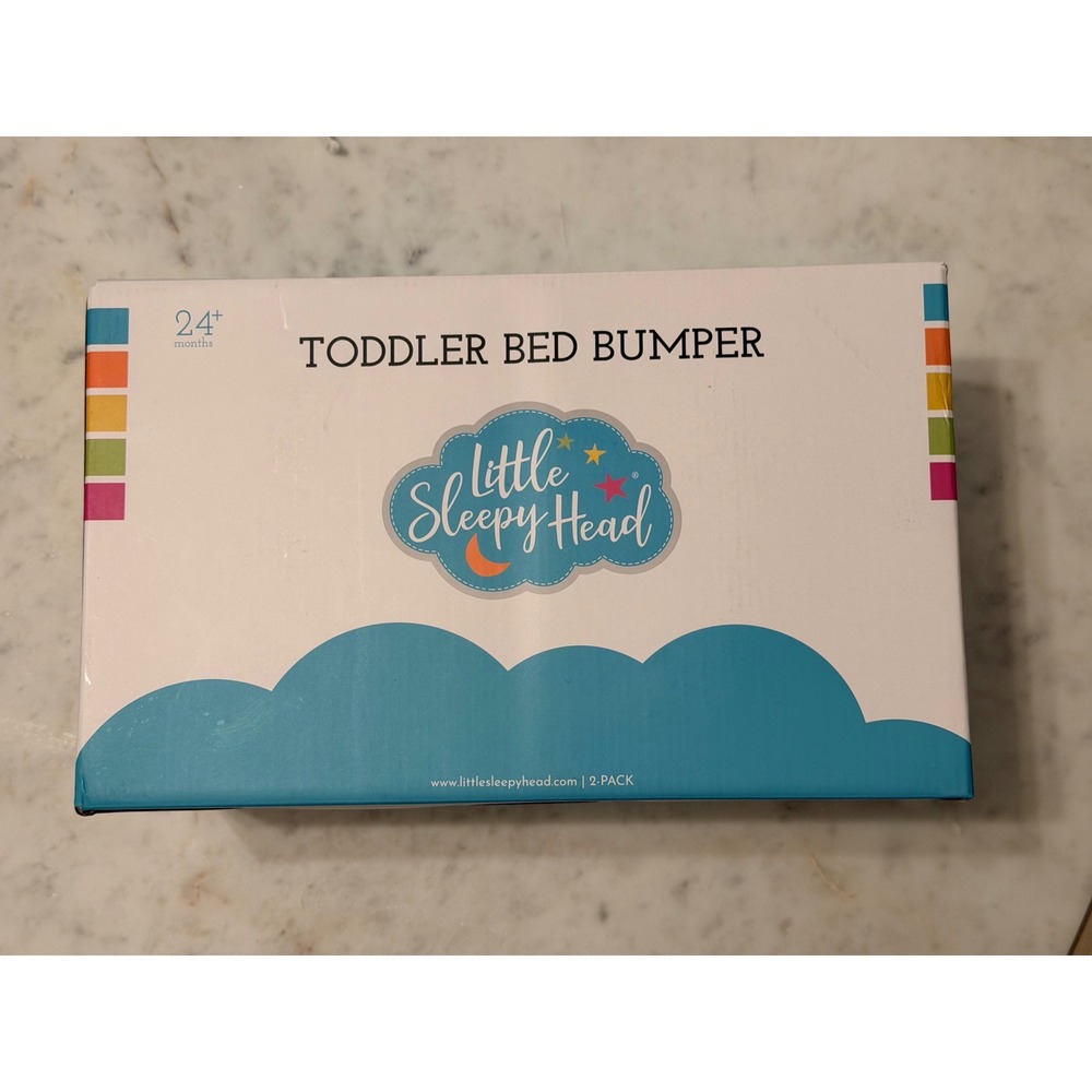 Little Sleepy Head Toddler Bed Bumper 2-Pack Foam Safety Rails New In Box